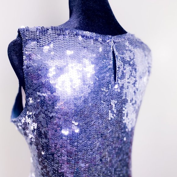 Jennifer Moore | Semi-Formal Women's Silk Beaded Sleeveless Sequin Shirt || Tank - Picture 13 of 15